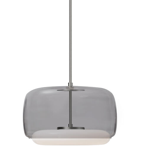 Enkel LED 15 inch Smoked and Brushed Nickel Pendant Ceiling Light