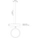 Dalton LED 20 inch Gray Pendant Ceiling Light in Textured Linen Shade