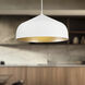Helena LED 16.88 inch White and Gold Pendant Ceiling Light