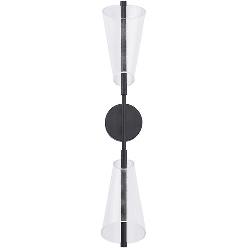 Mulberry LED 5.38 inch Black and Light Guide Wall Sconce Wall Light