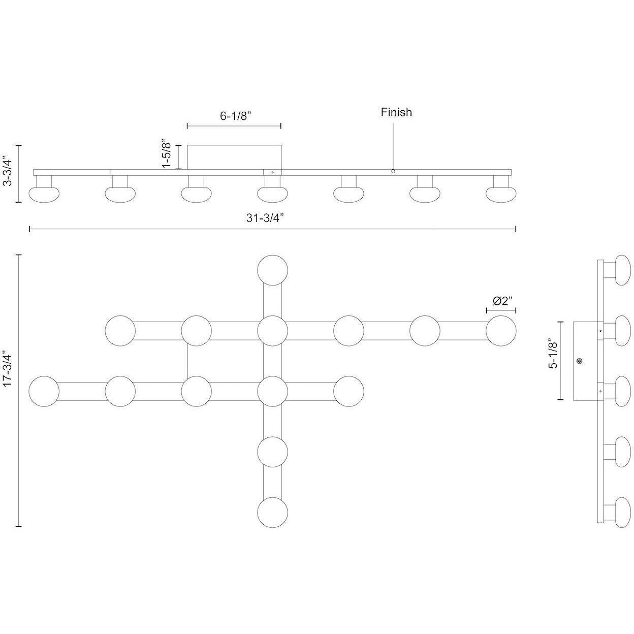 Rezz LED 17.75 inch Brushed Nickel Flush Mount Ceiling Light