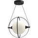 Aries 12.13 inch Brushed Gold Pendant Ceiling Light in Clear Acrylic Shade