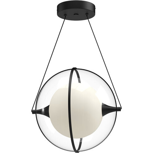 Aries 12.13 inch Brushed Gold Pendant Ceiling Light in Clear Acrylic Shade