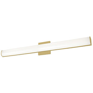 Longitude 36.13 inch Brushed Gold Bath Vanity Wall Light in Black and Brushed Gold
