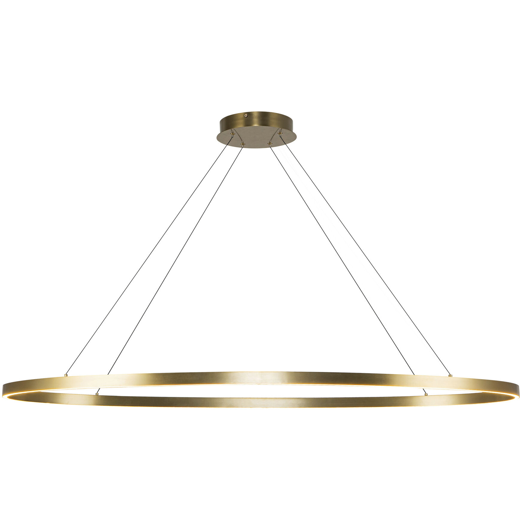 Ovale LED 53.75 inch Brushed Gold Linear Pendant Ceiling Light