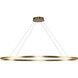 Ovale LED 53.75 inch Brushed Gold Linear Pendant Ceiling Light