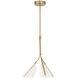 Mulberry LED 21.75 inch Brushed Gold/Light Guide Pendant Ceiling Light