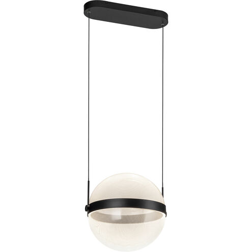 Pisces LED 11.88 inch Black and Light Guide Pendant Ceiling Light