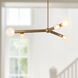Reese 41 inch Vintage Brass Chandelier Ceiling Light in Opal Glass