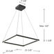 Piazza LED 23.63 inch Black Pendant Ceiling Light