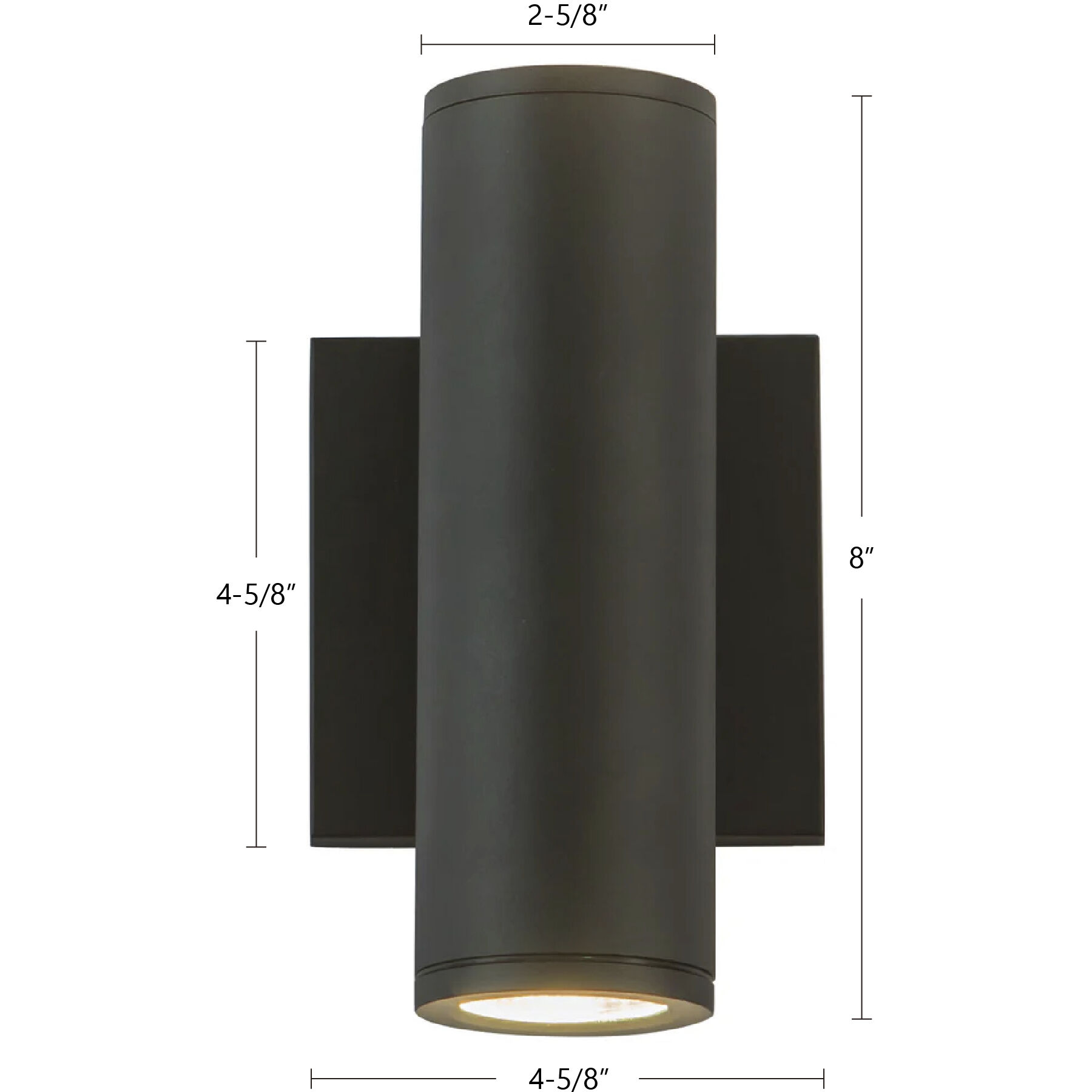 Nordic LED 8 inch Black Exterior Wall Light