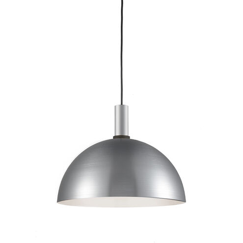 Archibald 1 Light 15.75 inch Brushed Nickel With Black Detail Pendant Ceiling Light