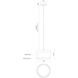 Enkel LED 15 inch Smoked and Brushed Nickel Pendant Ceiling Light