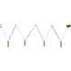 Mason Linear Pendant Ceiling Light in Vintage Brass