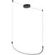 Talis LED 47.25 inch Black Linear Pendant Ceiling Light