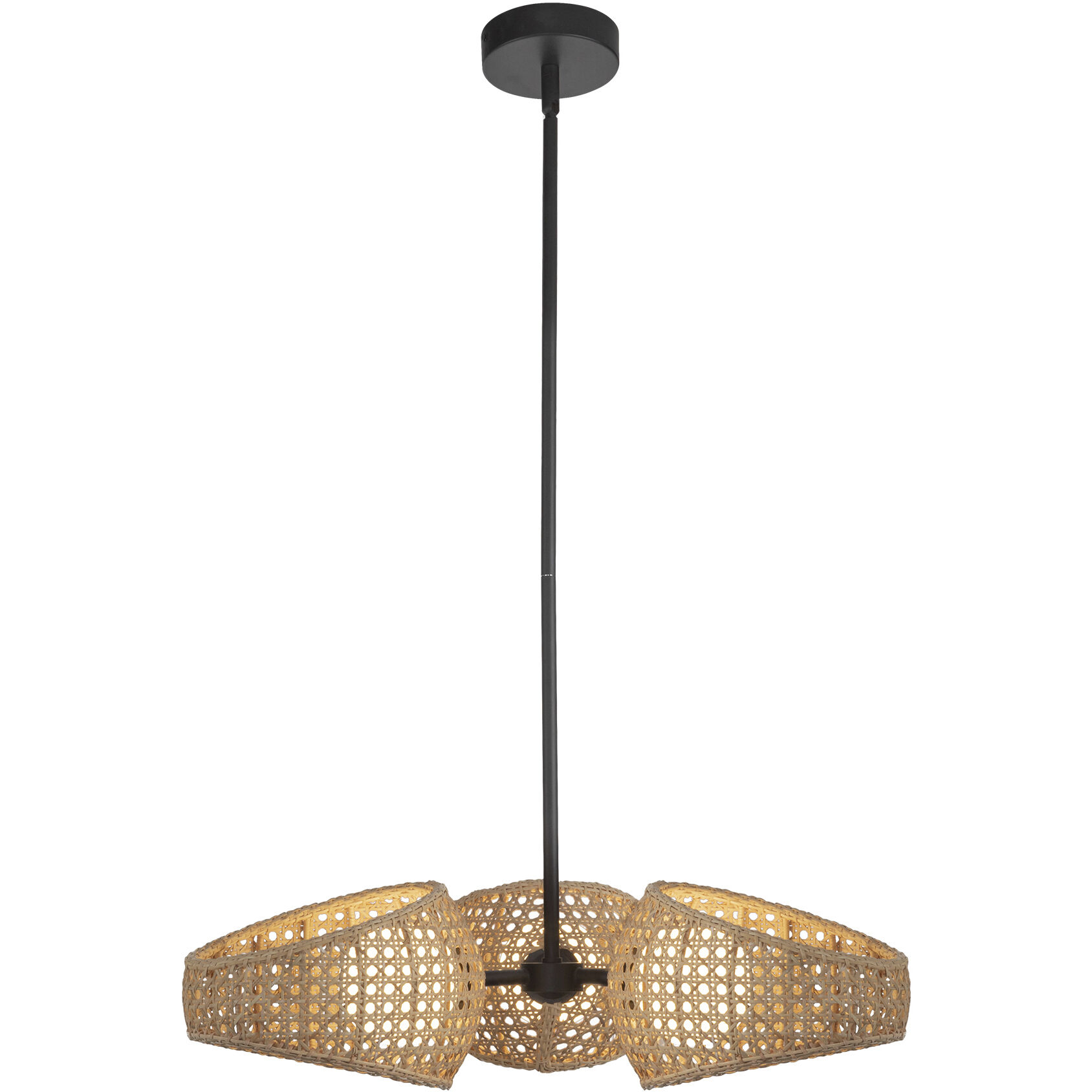 Lanai LED 25.13 inch Black/Opal Glass Chandelier Ceiling Light