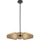 Lanai LED 25.13 inch Black/Opal Glass Chandelier Ceiling Light