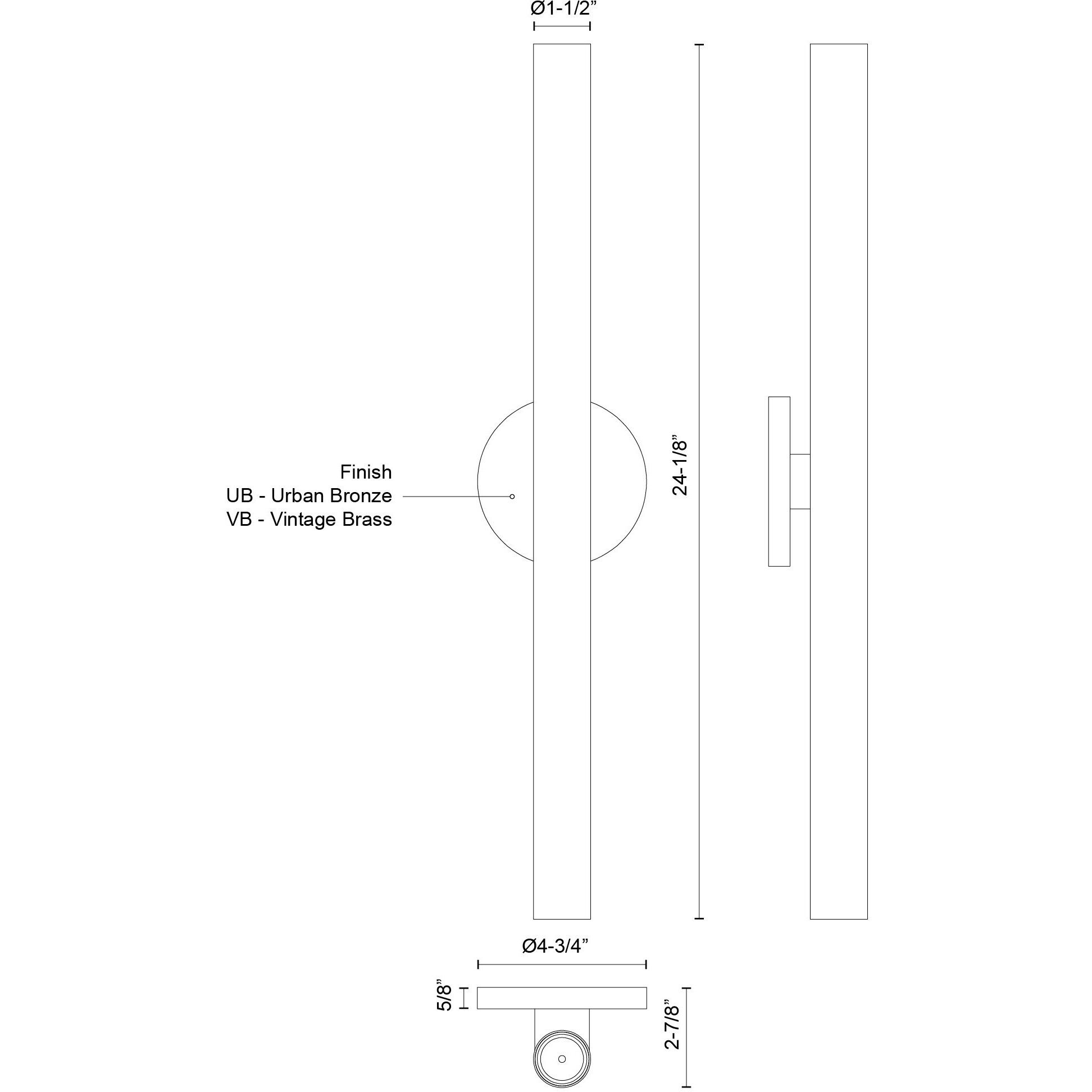 Mason Wall Sconce Wall Light in Urban Bronze