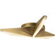 Tachi LED 15 inch Vintage Brass Flush Mount Ceiling Light