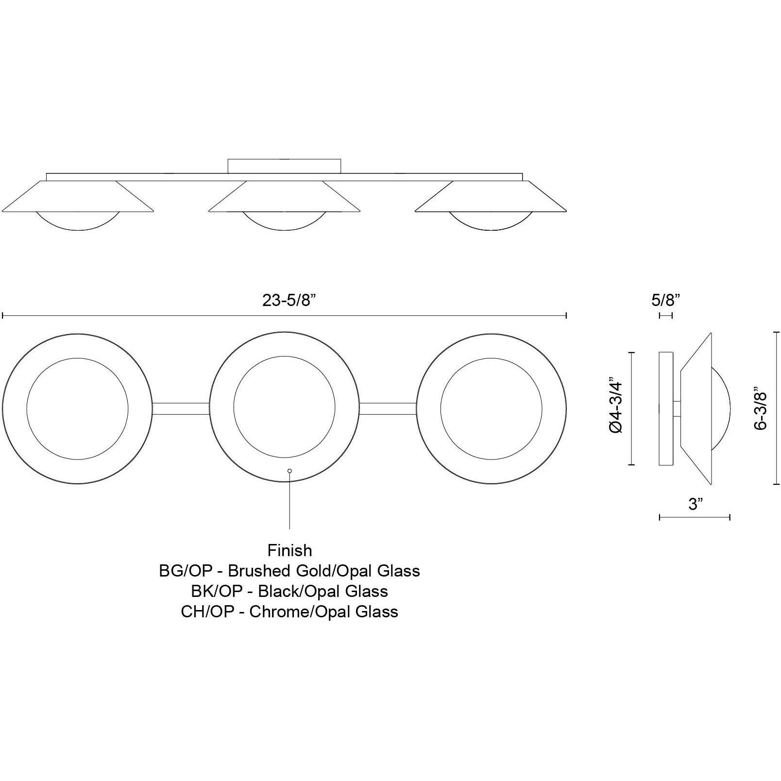 Cleo Bath Vanity Light Wall Light in Brushed Gold