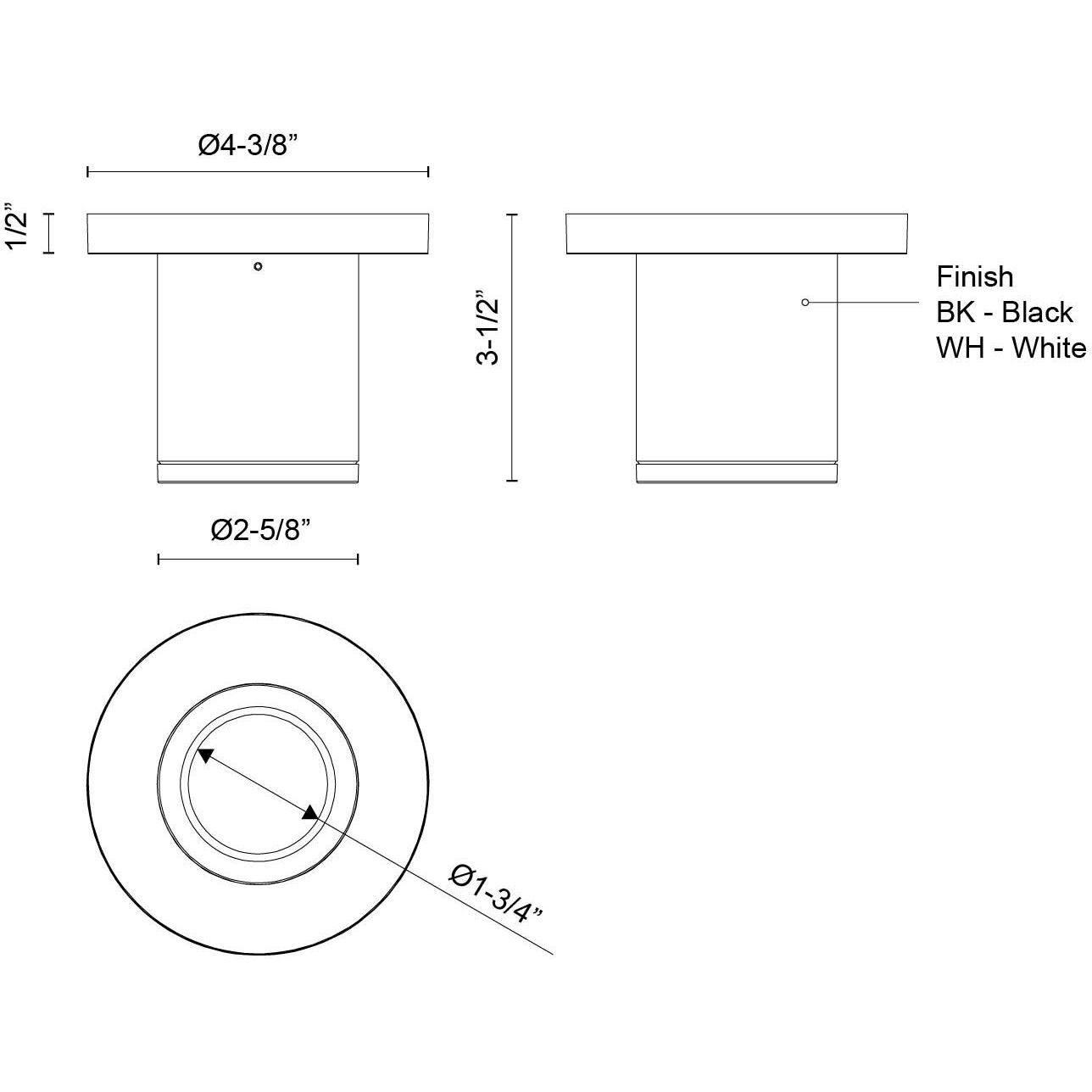 Nordic LED 4.38 inch White Exterior Ceiling