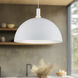 Archibald Pendant Ceiling Light in White with Gold Detail
