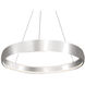 Halo LED 35.88 inch Brushed Silver Pendant Ceiling Light