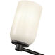 Nola 5 Light 30.63 inch Black Chandelier Ceiling Light in Glossy Opal Glass Shade