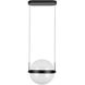 Pisces LED 11.88 inch Black and Light Guide Pendant Ceiling Light