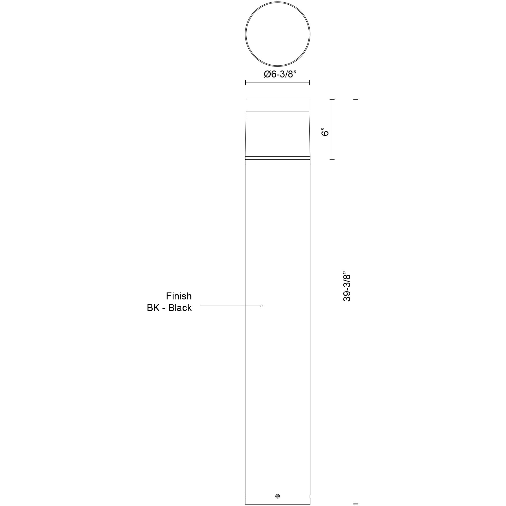 Hanover 120-277V 24.00 watt Black Exterior Bollard