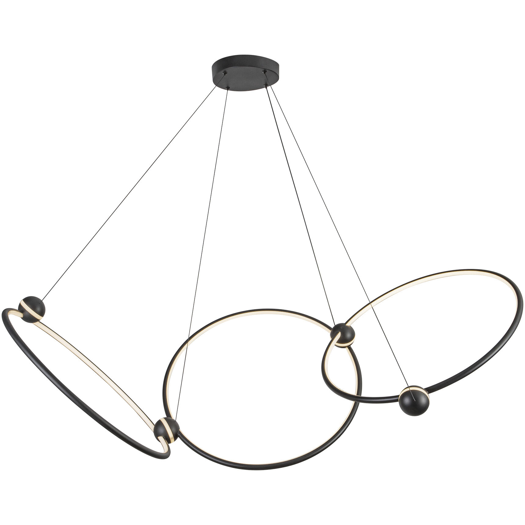 Isho LED 30.5 inch Black Chandelier Ceiling Light