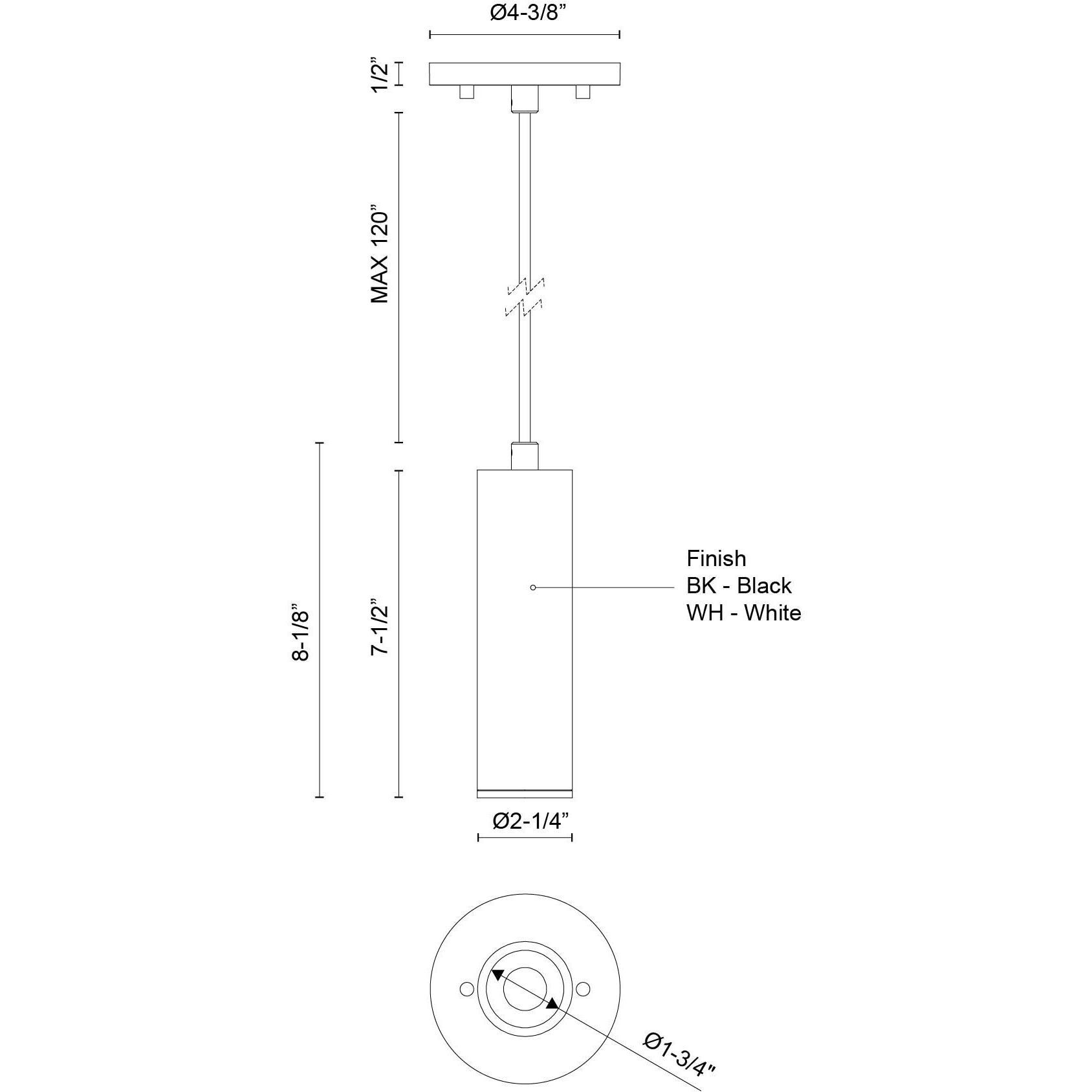Lorna LED 2.25 inch White Pendant Ceiling Light