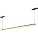 Mira 48V DC Brushed Gold Trilo Track Linear Pendant Ceiling Light in 3000K