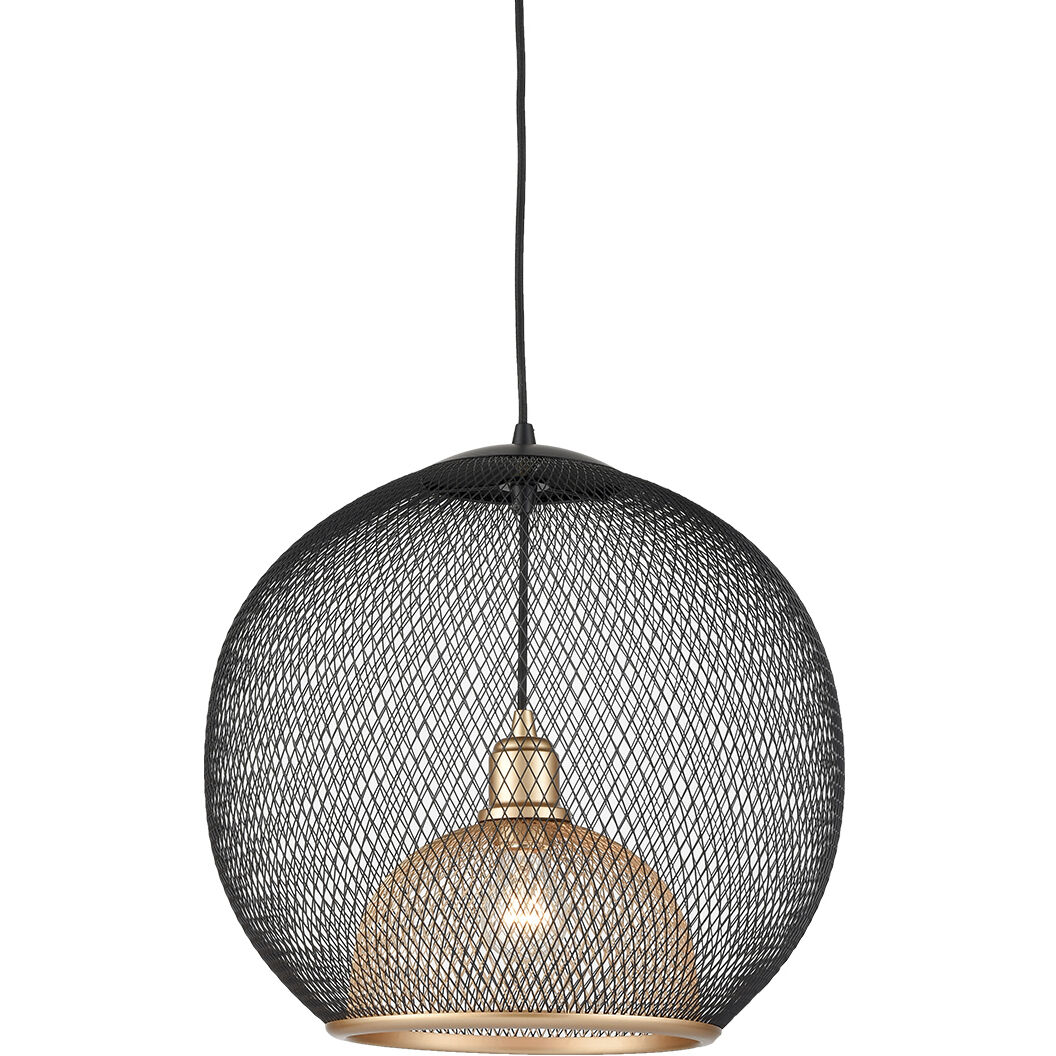 Gibraltar Pendant Ceiling Light in Black and Gold