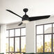Thalia 54 inch Matte Black Ceiling Fan