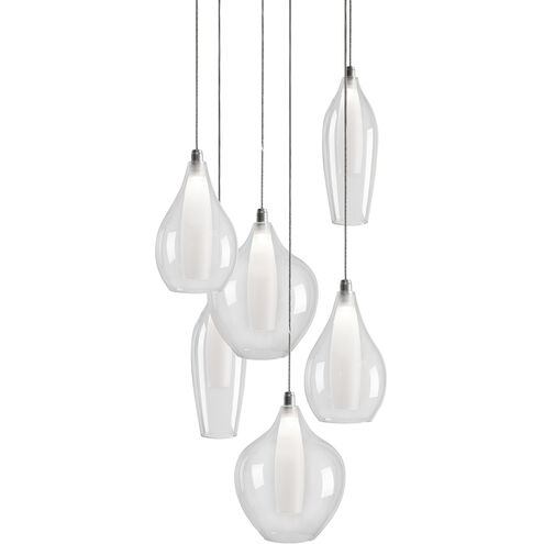Victoria LED 13 inch Chrome Multi Pendant Ceiling Light