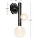 Reese 4.38 inch Urban Bronze Wall Sconce Wall Light in Opal Glass