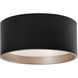 Mousinni LED 17.75 inch Black Flush Mount Ceiling Light