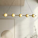 Elixir Linear Pendant Ceiling Light in Brushed Gold