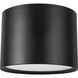 Uma 15.13 inch Black Semi-Flush Mount Ceiling Light