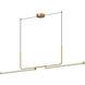 Vesper Linear Pendant Ceiling Light in Brushed Gold