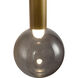 Reese 4.38 inch Vintage Brass Bath Vanity Light Wall Light in Smoked Glass