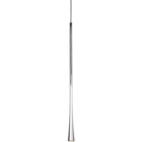 Taper LED 1.25 inch Chrome Pendant Ceiling Light