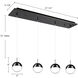 Pluto Multi Pendant Ceiling Light in Black Chrome