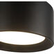 Uma 7.25 inch Black Semi-Flush Mount Ceiling Light