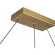 Elixir Linear Pendant Ceiling Light in Brushed Gold