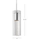 Champagne LED 4 inch Chrome Pendant Ceiling Light