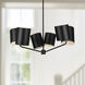 Keiko 6 Light 30.5 inch Black Chandelier Ceiling Light