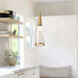 Malabar LED 3 inch Brushed Gold Pendant Ceiling Light