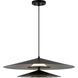Cruz Pendant Ceiling Light in Metal - Black and White, Spun Aluminum Shade